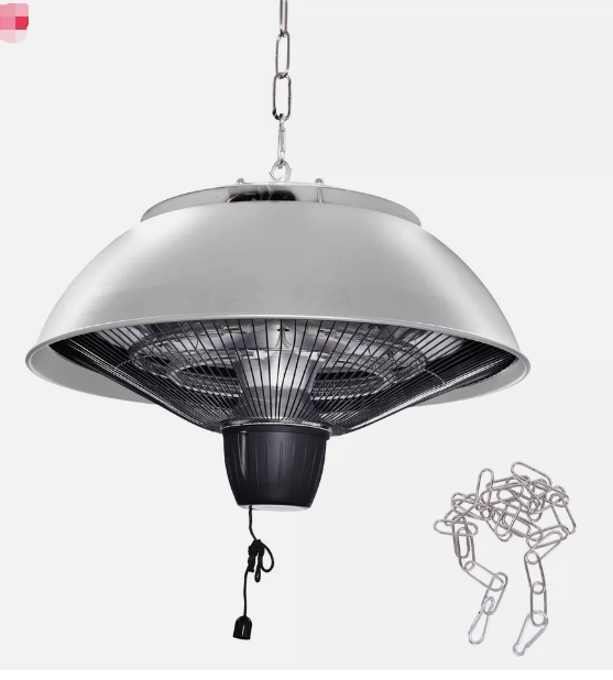 Distance between patio heater and ceiling